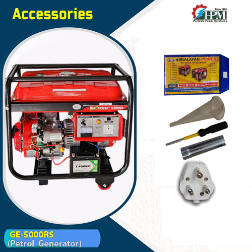 5 KVA Light Weight Portable Generator, Recoil & Self Start, Model GE-5000RS